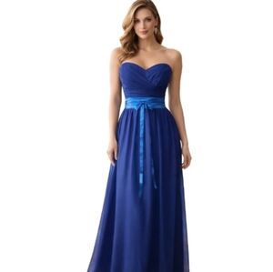 Jiayuanxi Navy Blue Maxi Strapless Dress Women's Size‎ 10